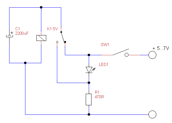 Schema electronica - Blinker cu releu